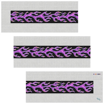 Hot Flames Purse Guitar Strap Needlepoint Kit Stitched Preview