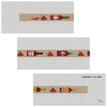 Hot Sauce Needlepoint Belt Kit
