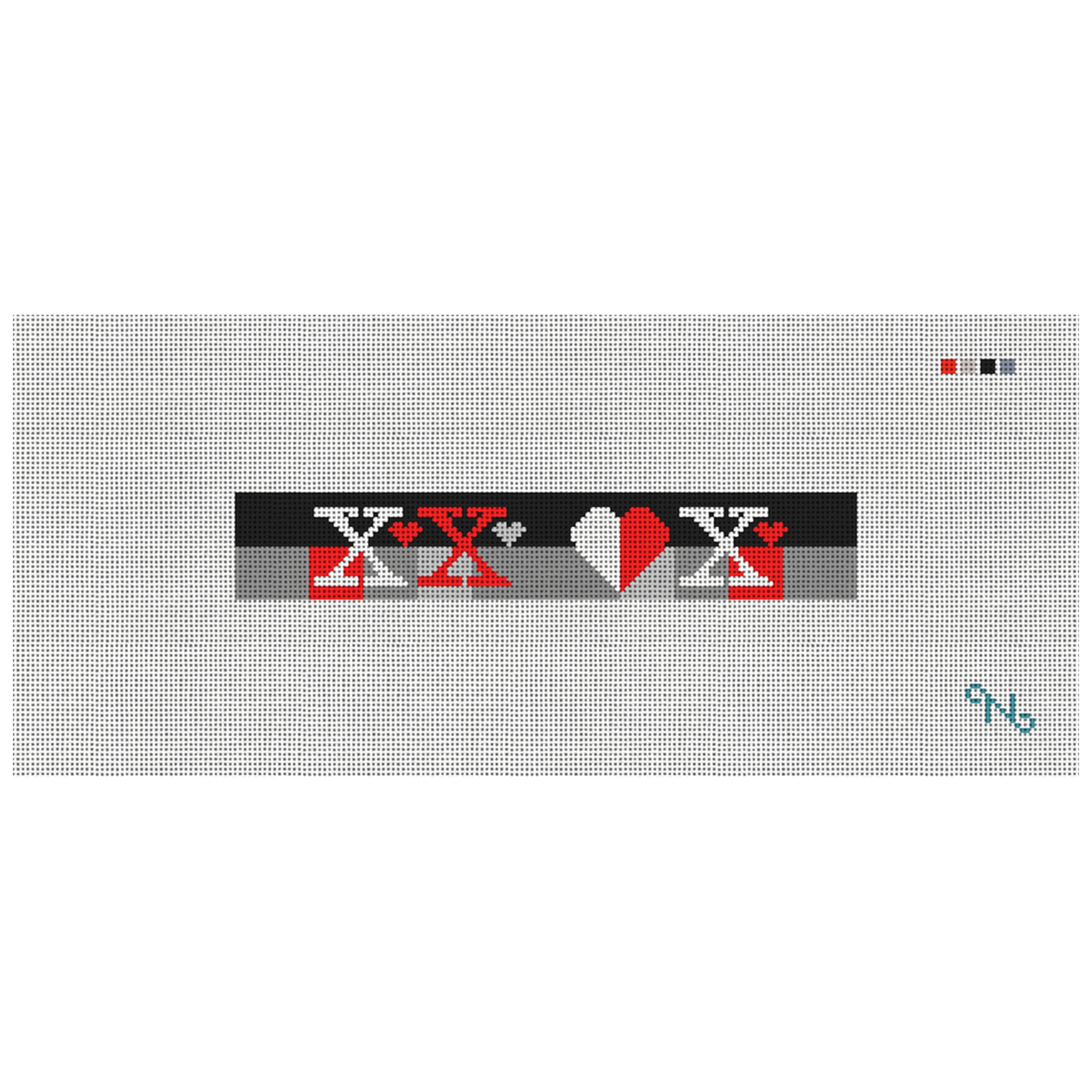 Hugs and Kisses Needlepoint Key Fob Kit