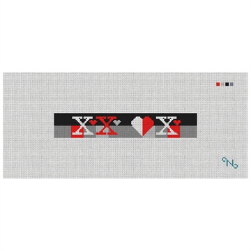 Hugs and Kisses Needlepoint Key Fob Kit