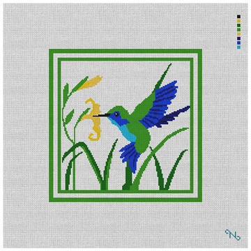 Hummingbird Needlepoint Pillow Kit