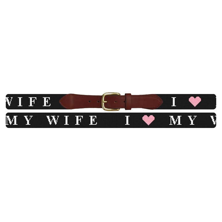 I Love My Wife Needlepoint Belt Kit