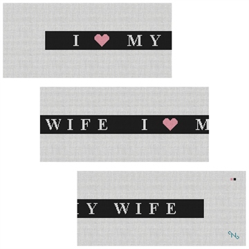 I Love My Wife Needlepoint Belt Kit