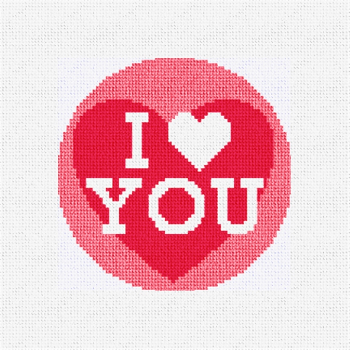 I Love You Needlepoint Ornament Kit