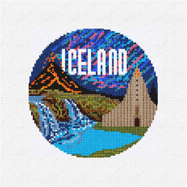 Iceland Needlepoint Ornament Kit