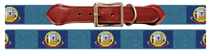 Idaho Flag Needlepoint Dog Collar