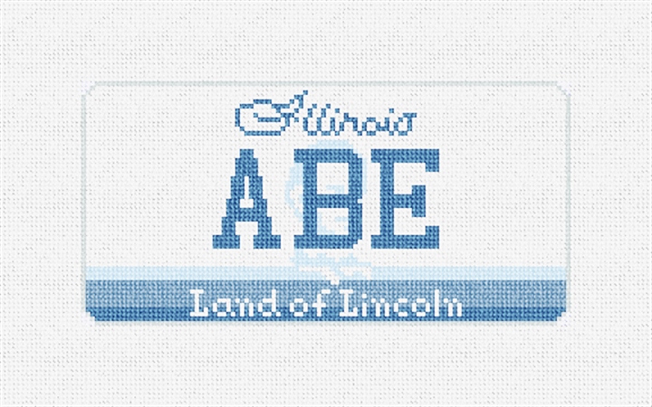 Illinois Vanity Plate Needlepoint Ornament Kit