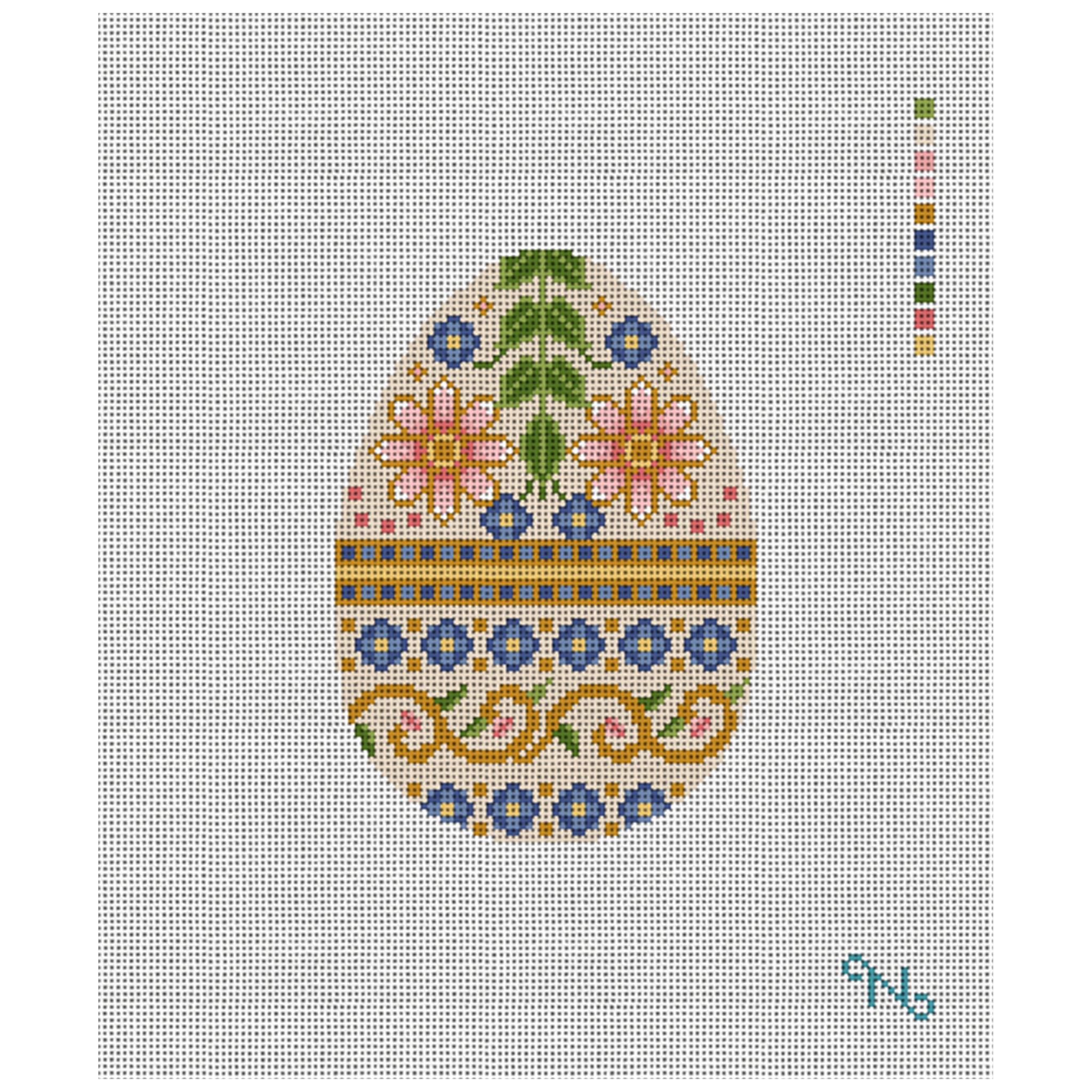 Imperial Daisy Easter Egg Needlepoint Kit