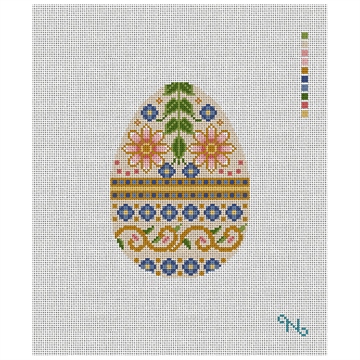 Imperial Daisy Easter Egg Needlepoint Kit