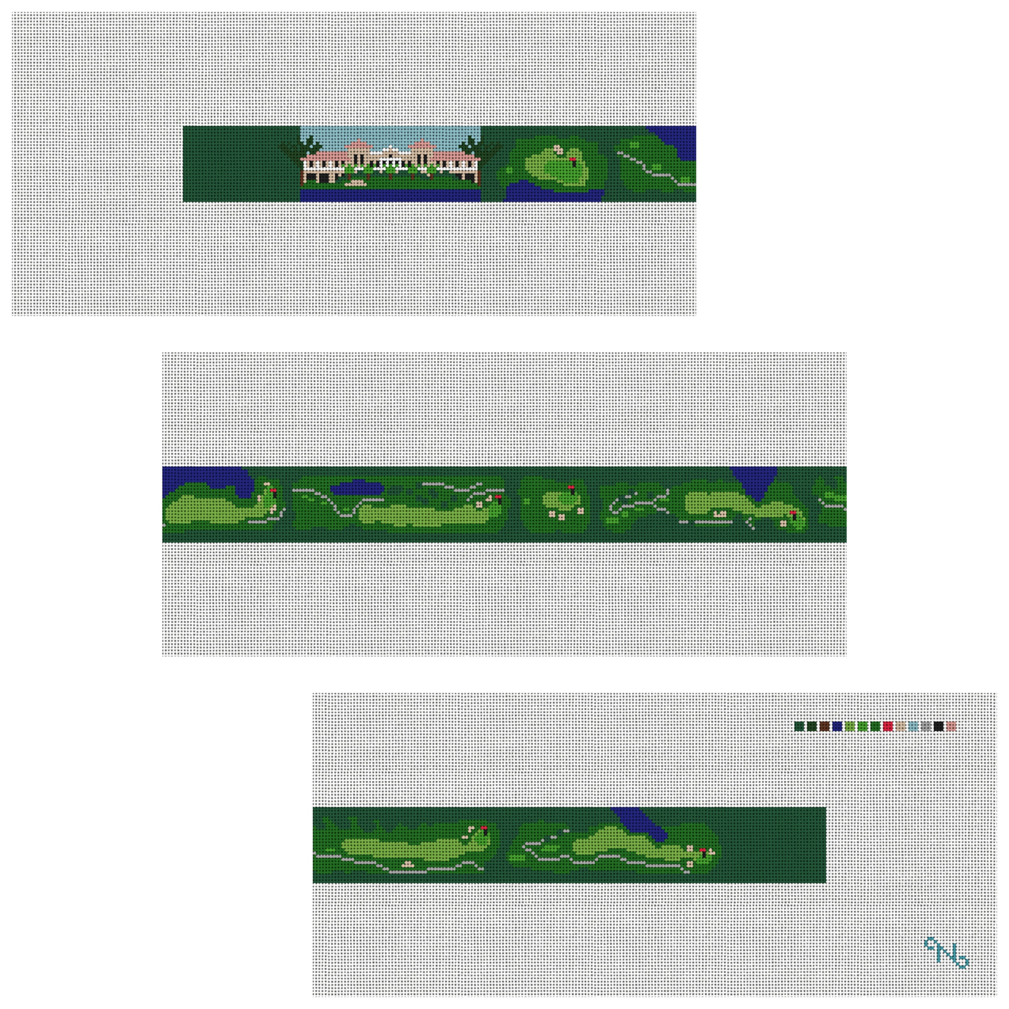 Imperial Golf Course Needlepoint Belt Kit