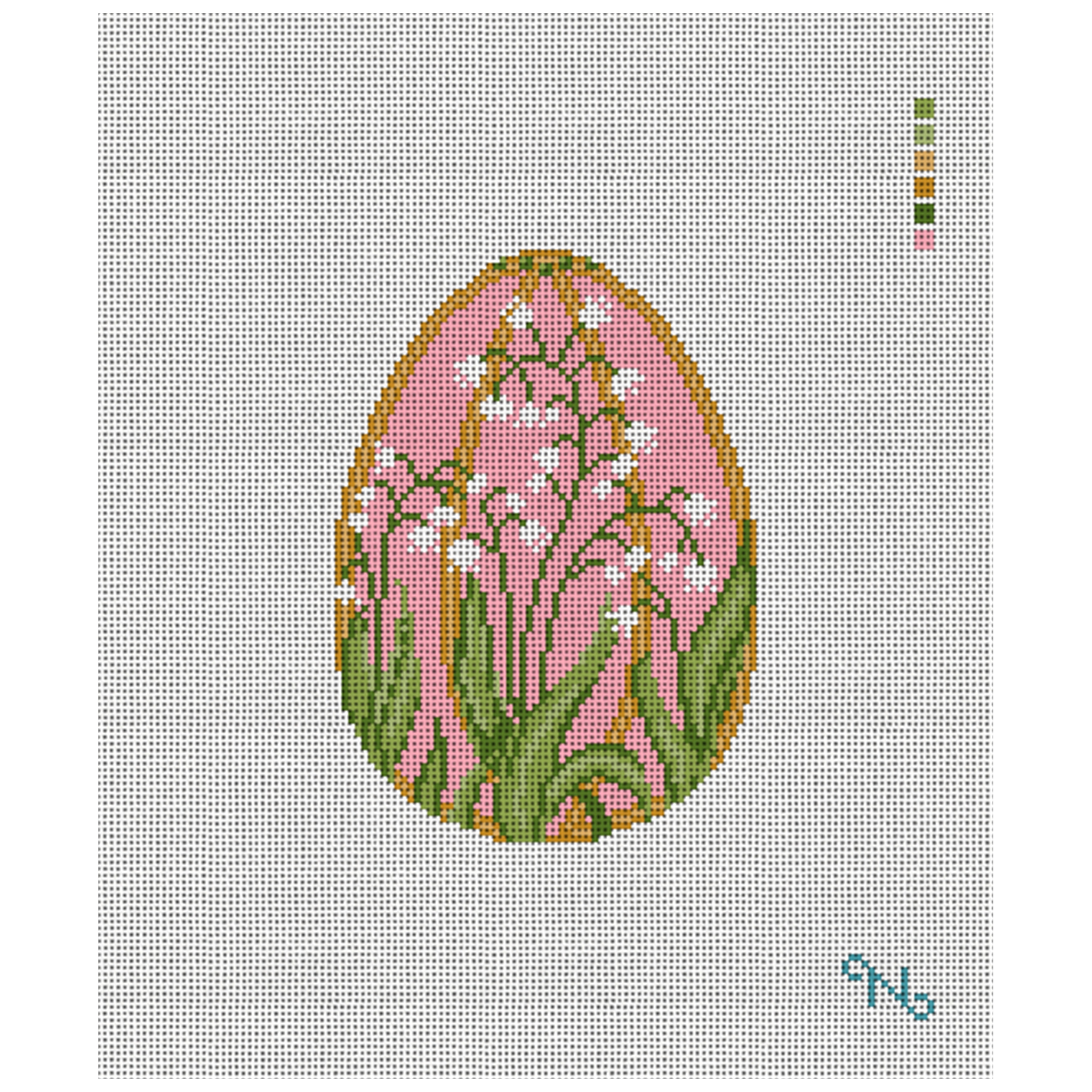 Imperial Lily Easter Egg Needlepoint Kit