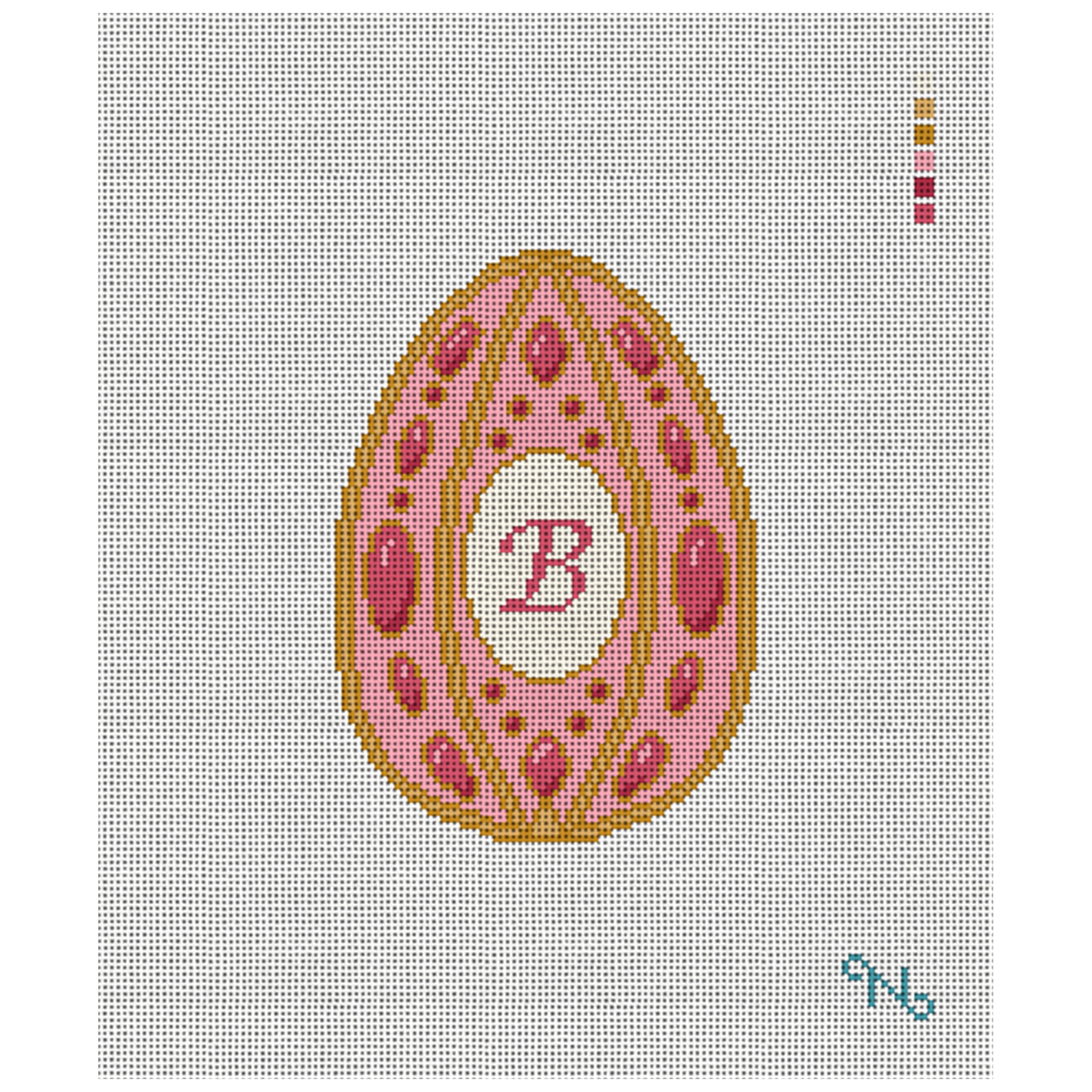 Imperial Ruby Easter Egg Needlepoint Kit
