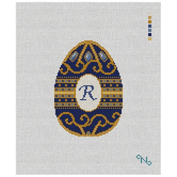 Imperial Sapphire Easter Egg Needlepoint Kit
