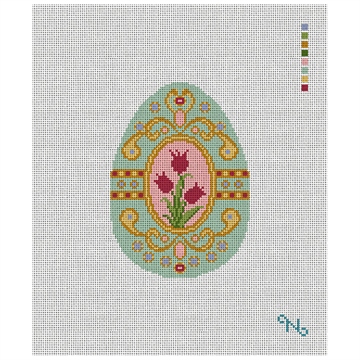 Imperial Tulip Easter Egg Needlepoint Kit