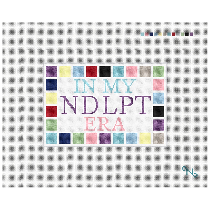 In My Era Needlepoint Door Hanger Kit Stitched Preview