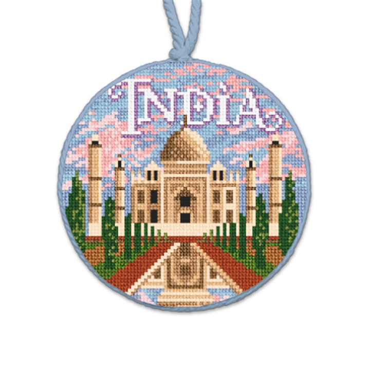 India Needlepoint Ornament