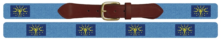 Indiana Flag Needlepoint Belt