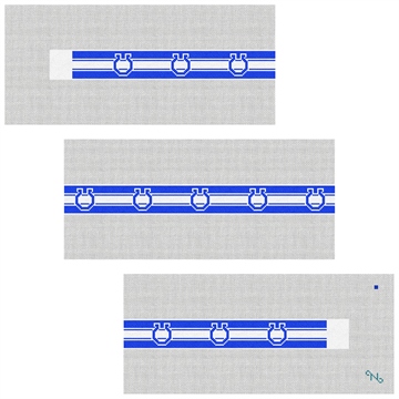 Indianapolis Needlepoint Belt Kit Stitched Preview