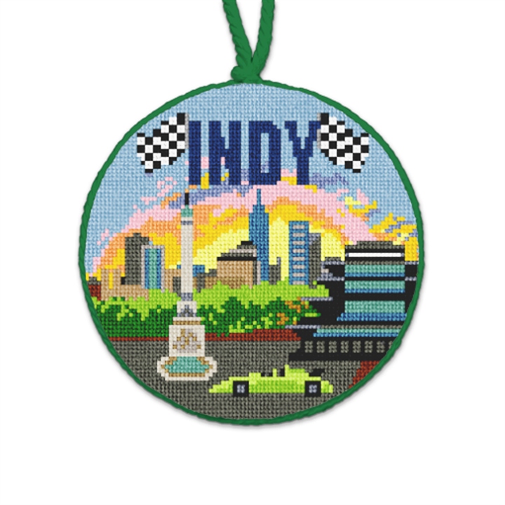 Indianapolis Needlepoint Ornament 