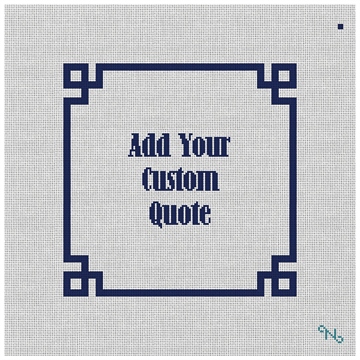 Indigo Greek Key Personal Needlepoint Pillow Kit
