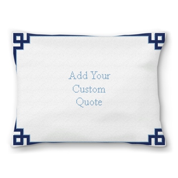 Indigo Shadow Two Personal Needlepoint Pillow
