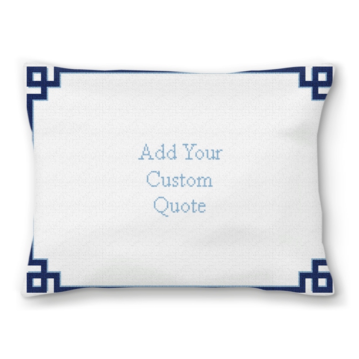 Indigo Shadow Two Personal Needlepoint Pillow