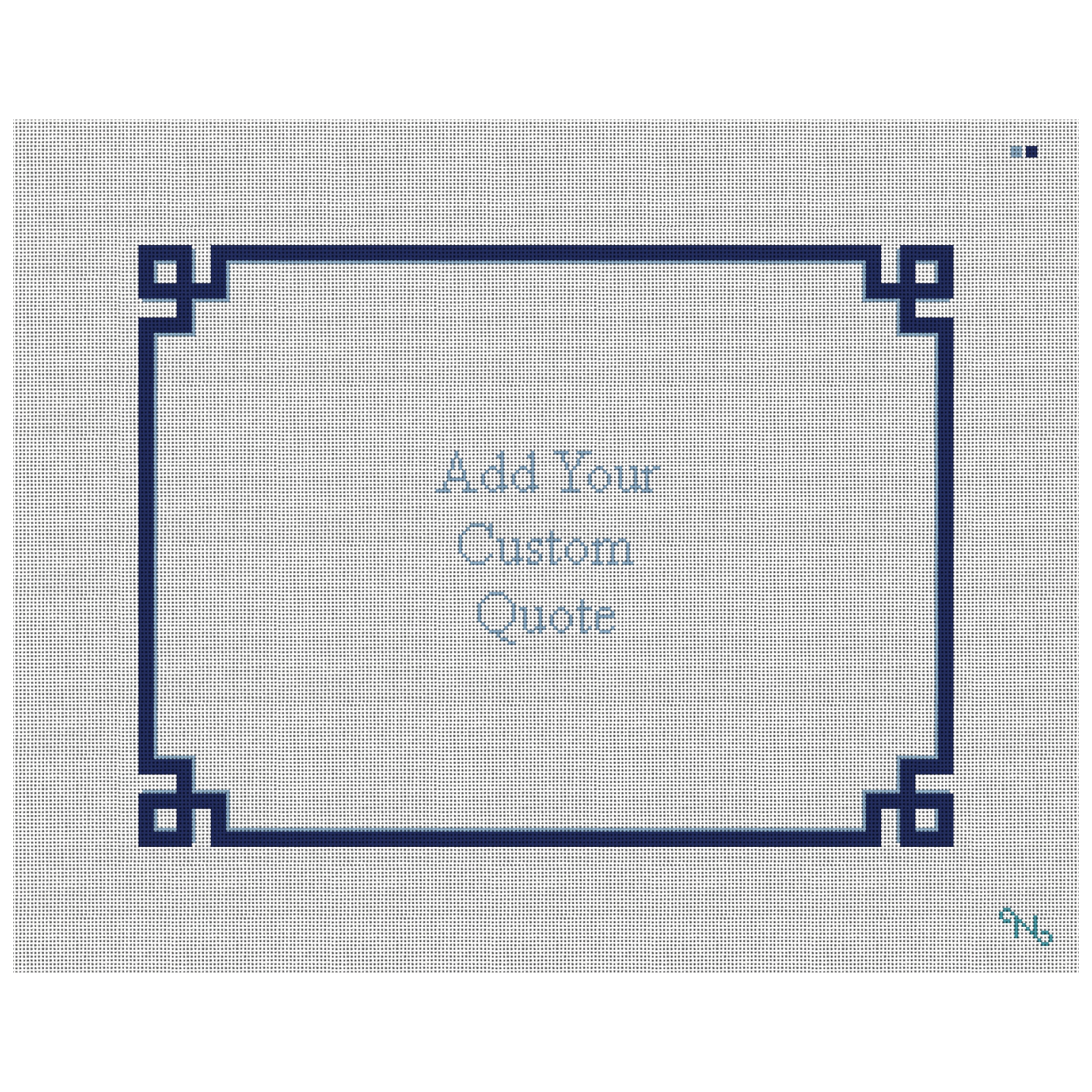 Indigo Shadow Two Personal Needlepoint Pillow Kit