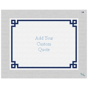 Indigo Shadow Two Personal Needlepoint Pillow Kit Stitched Preview