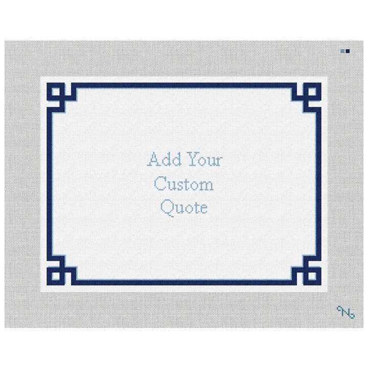 Indigo Shadow Two Personal Needlepoint Pillow Kit Stitched Preview