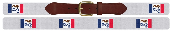 Iowa Flag Needlepoint Belt