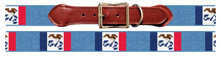 Iowa Flag Needlepoint Dog Collar