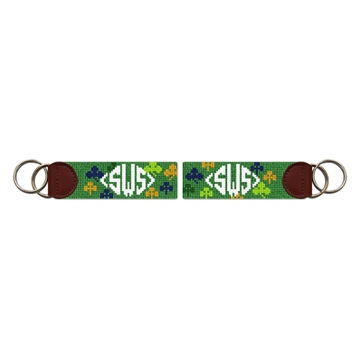 Irish Luck Needlepoint Key Fob