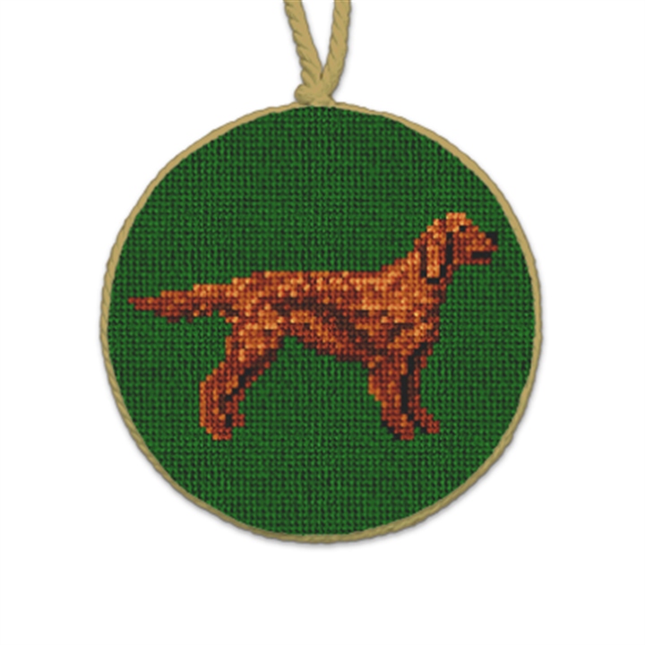 Irish Setter Needlepoint Ornament