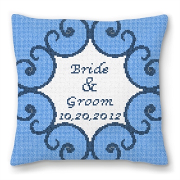 Iron Scroll Personalized Ring Bearer Pillow