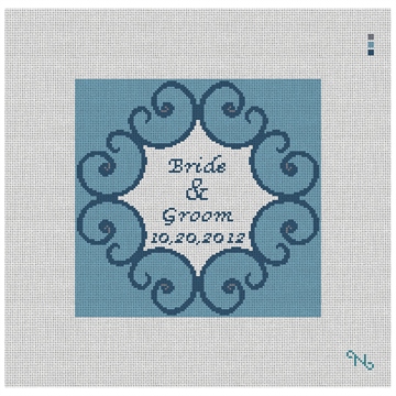 Iron Scroll Ring Bearer Pillow Needlepoint Kit