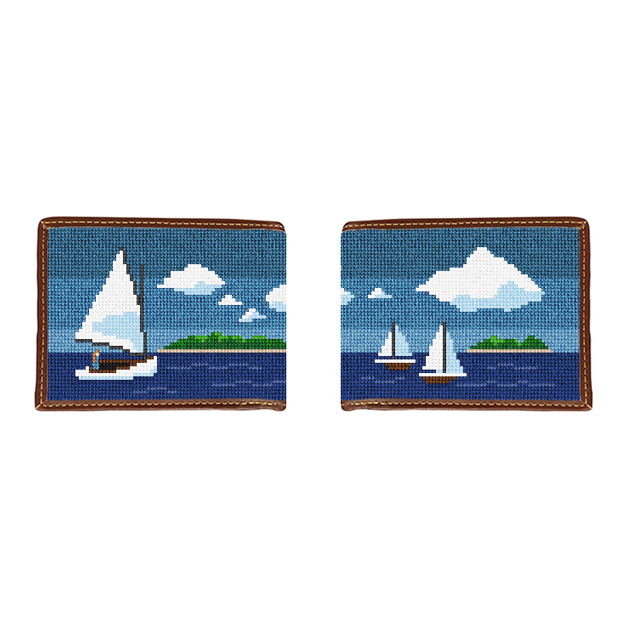 Island Sailing Needlepoint Wallet
