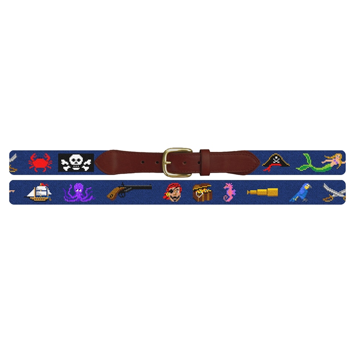 It's A Pirates Life Needlepoint Belt 