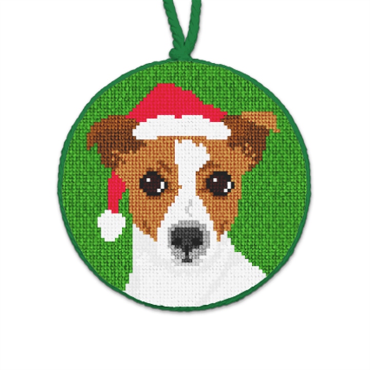 Jack Russell Terrier Needlepoint Ornament 