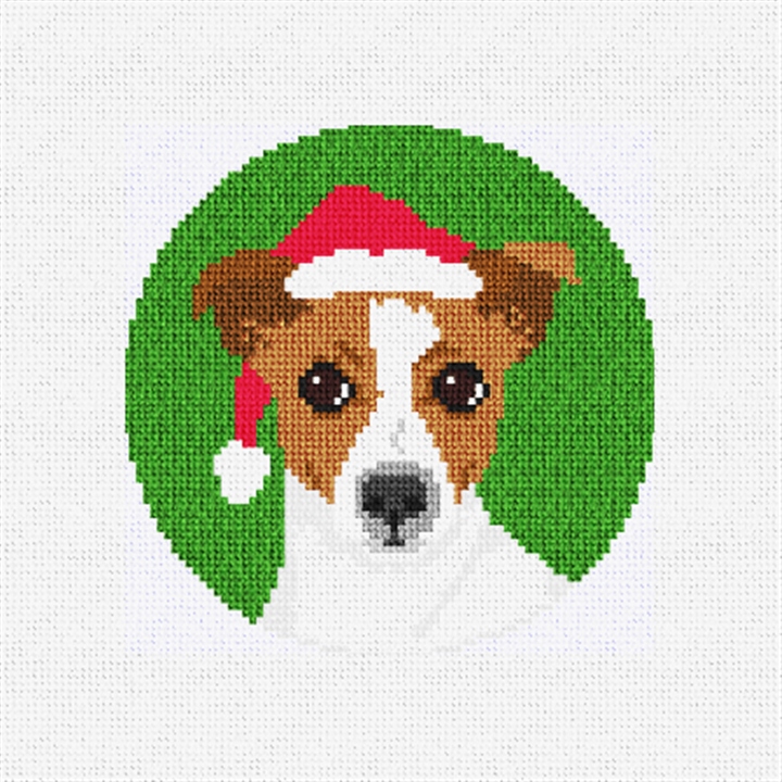 Jack Russell Terrier Needlepoint Ornament Kit