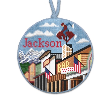 Jackson Wyoming Needlepoint Ornament