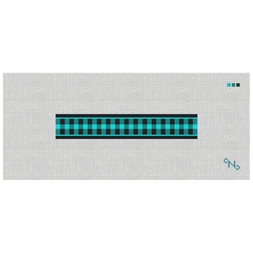 Jade Gingham Needlepoint Key Fob Kit
