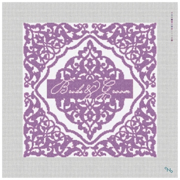 Jasmine Wedding Ring Bearer Pillow Kit Stitched Preview