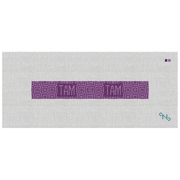 Jeweled Squares Needlepoint Key Fob Kit Stitched Preview