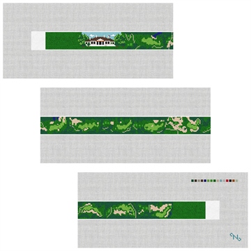 Johns Island Golf Course Needlepoint Belt Kit Stitched Preview
