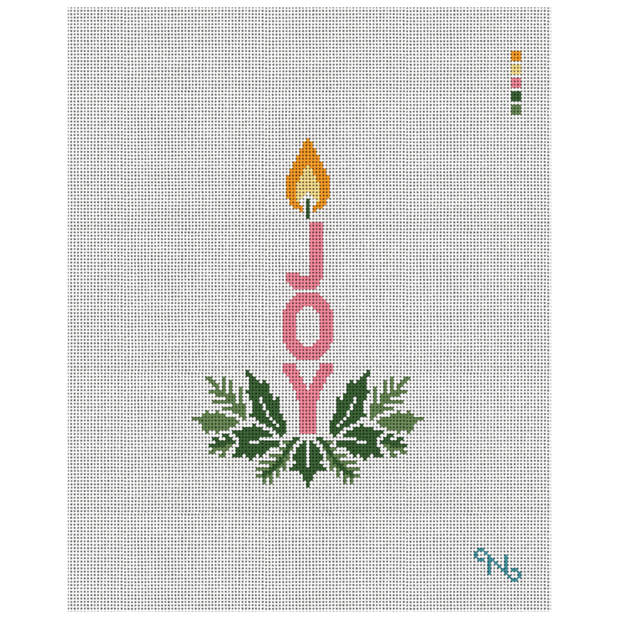 Joy Advent Candle Needlepoint Ornament Kit