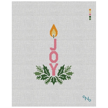 Joy Advent Candle Needlepoint Ornament Kit