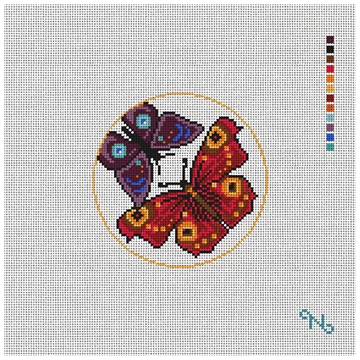 Joyful Butterflies Needlepoint Ornament Kit