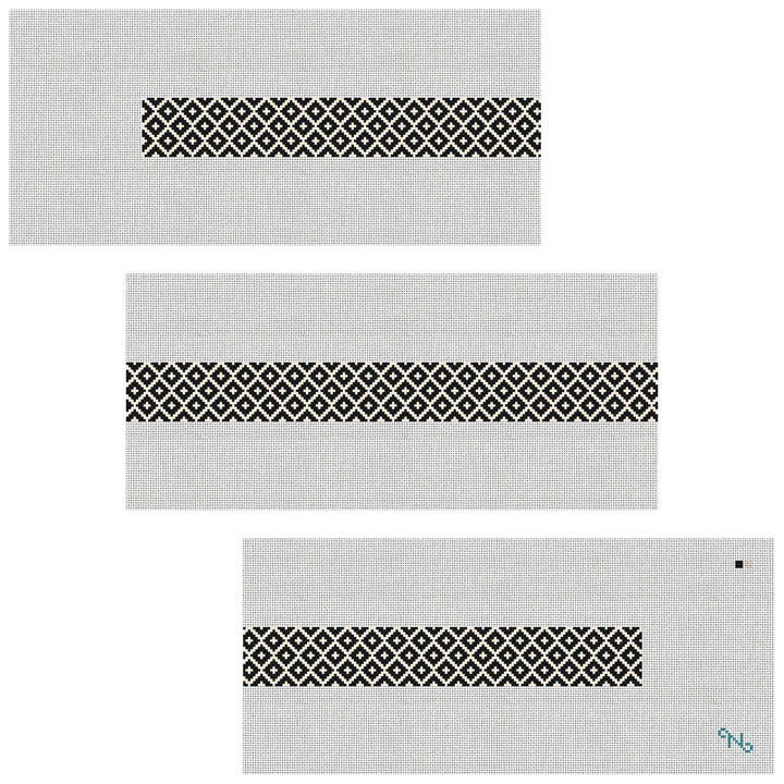 Juno Needlepoint Belt Kit Stitched Preview