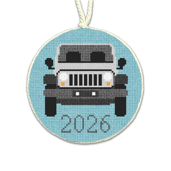 Just Jeeping Needlepoint Ornament 