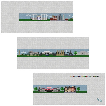 Kansas City Landscape Needlepoint Belt Kit